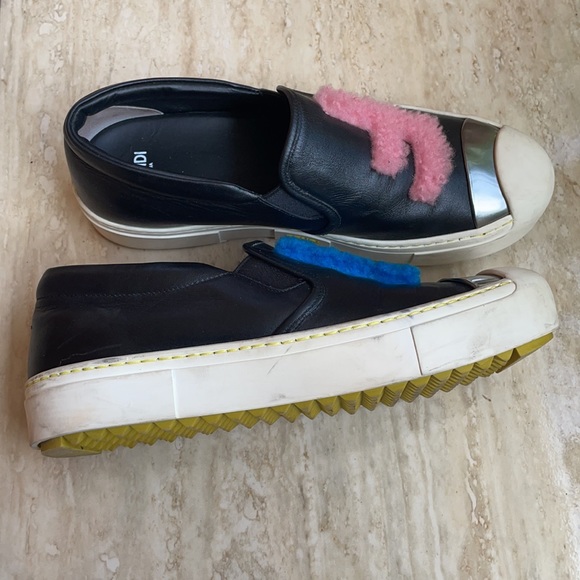 Fendi Shoes - FENDI FF Fur Sneakers.